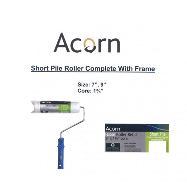 Acorn Paint Roller White – Short Pile